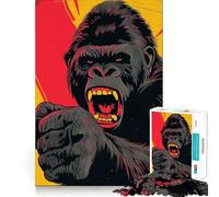 Rompecabezas Gorila Enojado para Adolescentes,1000 Piezas,Mejora Mental,Juego,Tamaño Uniforme,Piezas Precisas,Actividad Divertida para la Familia y la Noche (50x75cm)