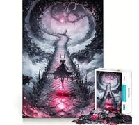 Rompecabezas gótico para Adolescentes Paseo del Demonio de 1000 Piezas Mejora la Memoria, relájate, Tiempo de Juego, Bordes precisos, Regalo increíble 38x52cm