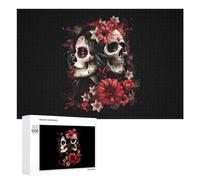 Rompecabezas góticos del Día de las Muertas de 300/500/1000 piezas para adultos, regalos desafiantes personalizados para adultos, 1000 piezas