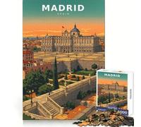Rompecabezas Grandeza en Tonos Pastel sobre el Palacio de Madrid de 1000 Piezas para Adultos Juguete cognitivo para fomentar el compañerismo Ideal para armar pedirle a Papá