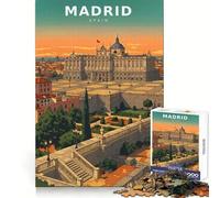 Rompecabezas Grandeza en Tonos Pastel sobre el Palacio de Madrid para Adultos, 1000 Piezas Mejora la Memoria Diversión y Entretenimiento Bordes precisos Un Regalo Encantador (38x26cm)