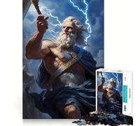 Rompecabezas Griego de Zeus de 1000 Piezas,Divertido y fácil de Usar,con tecnología Avanzada de Corte láser,Ideal para Llevar de Viaje Juego Mental Perfecto como Regalo (38x26cm)