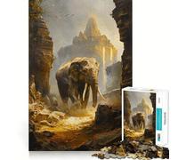 Rompecabezas Guardián del Templo, 1000 Piezas para Adultos, Juguete para ejercitar la Mente, Momento de Paz, Arte de Corte nítido, Coleccionable 50x75cm