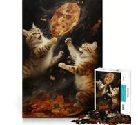 Rompecabezas Guerra de Pizza para Adolescentes, 1000 Piezas, desafío Mental, Juguete Relajante y Divertido, Corte preciso, Regalo Festivo (38x52cm)