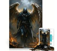 Rompecabezas Guerrero Alado con Armadura Oscura para Adolescentes 1000 Juego de Diversión Mental Conexión Limpia y Sin Interrupciones Una Forma Atractiva de Pasar Horas Libres (38x52cm)