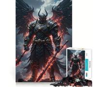 Rompecabezas Guerrero Alado con Lanzas,1000 Piezas,Juego cognitivo Divertido,Estructura de Encaje preciso,Actividad para Fortalecer los Lazos Familiares (38x26cm)