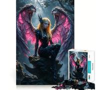 Rompecabezas Guerrero Alado en el Bosque,1000 Piezas para Adultos Divertido Juego de Memoria Requiere Habilidad para Cortar con precisión Actividad Relajante para Grupos en Interiores (38x26cm)