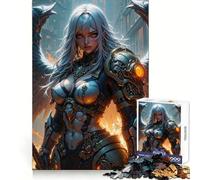 Rompecabezas Guerrero Ángel de 1000 Piezas para Adolescentes Entrenamiento de concentración, Escape pacífico, unión precisa, Regalo considerado (50x75cm)