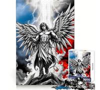 Rompecabezas Guerrero Ángel de 1000 Piezas para Adolescentes Potencia la Mente Entretenimiento Tranquilo Bordes Uniformes Regalo Ideal para Las Fiestas (38x26cm)
