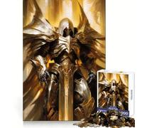 Rompecabezas Guerrero Ángel de 1000 Piezas para Adolescentes Potencia la Mente Entretenimiento Tranquilo Bordes Uniformes Regalo Ideal para Las Fiestas (38x26cm)