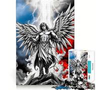 Rompecabezas Guerrero Ángel para Adolescentes,1000 Piezas,Juego para desarrollar la Mente,Cortado con láser para un Tiempo de relajación Ejercicios mentales en casa (38x26cm)