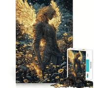 Rompecabezas Guerrero Angélico a la Luz de la Luna para Adolescentes,1000 Piezas,Mejora Mental,Juego,Tamaño Uniforme,Piezas Precisas,Diversión Familiar,Actividad Nocturna (50x75cm)