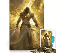 Rompecabezas Guerrero Angélico de 1000 Piezas para Adolescentes Juego para estimular la Mente Montaje Firme y Seguro Actividad Divertida para Toda la Familia (38x26cm)