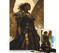 Rompecabezas Guerrero Angélico para Adolescentes,1000 Piezas,Divertido Juego de Memoria,Superficie Lisa y Sin Rebabas,Regalo de Cumpleaños,Juguete para Acertijos (38x52cm)