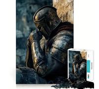 Rompecabezas Guerrero con Armadura 1000 Piezas Juguete de construcción Focus Ajuste Firme Montaje Seguro Juguete de Entretenimiento para Interiores (38x52cm)