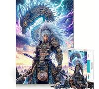 Rompecabezas Guerrero con Dragón y Rayo 1000 Recall Fun Play Tecnología Avanzada de Corte láser Juguete de Entretenimiento para Interiores en Vacaciones (38x52cm)