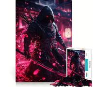 Rompecabezas Guerrero de Las Sombras con Katana, 1000 Piezas, para Adolescentes, Juguete para Pensar con sabiduría, diversión pacífica, Corte preciso, 50x75cm