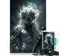 Rompecabezas Guerrero de Pelo Blanco de 1000 Piezas para Adolescentes Estimula la Mente Diversión sin Espacios Ajuste Entretenimiento cautivador para Interiores acogedores (50x75cm)