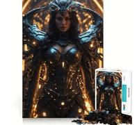 Rompecabezas Guerrero del Futuro de 1000 Piezas para Adolescentes Entrenamiento de Memoria Diversión conexión Limpia y sin interrupciones Actividad Relajante para Grupos en Interiores (38x26cm)