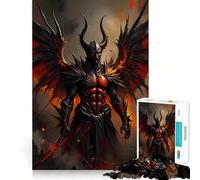 Rompecabezas Guerrero Demonio Alado con Espada para Adolescentes 1000 Piezas Mejora Mental Juego Tamaño Uniforme Piezas Precisas Actividad Divertida para la Familia (50x75cm)