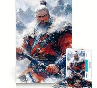 Rompecabezas Guerrero en Las Montañas Nevadas para Adolescentes 1000 Piezas Divertido Juego de Memoria Superficie Lisa y Sin Rebabas Regalo de Cumpleaños Juguete para Estimular la Ingenio (38x26cm)