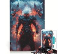 Rompecabezas Guerrero Lobo 1000 Piezas Juego de Habilidades mentales Corte láser Ejercicio Mental para Momentos de Tranquilidad en casa (38x26cm)