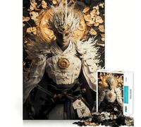 Rompecabezas Guerrero Samurai Blanco para Adultos 1000 Piezas Juego de Memoria Corte Fino Acabado Premium Una Forma Entretenida de Pasar Horas Libres (38x26cm)