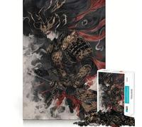 Rompecabezas Guerrero Samurai en Humo para Adolescentes, 1000 Piezas, Wise Think Toy, Gentle Leisure, Corte Ajustado, Lista de Deseos de Santa Claus (50x75cm)