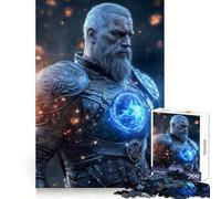 Rompecabezas Guerrero Vikingo con orbe Brillante, 1000 Piezas, práctica de lógica, relajación, distracción, Bordes limpios, Regalo Festivo (50x75cm)