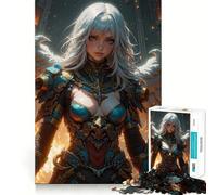 Rompecabezas Guerreros Angélicos 1000 Piezas con diseño Divertido y sin Rebabas Juego portátil y fácil de Transportar (38x52cm)