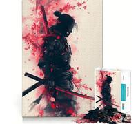 Rompecabezas Guerreros Samurái en Sakura para Adultos, 1000 Piezas, lógica Clara, Juguete, Tiempo Libre, Corte Perfecto, Regalo Creativo (50x75cm)