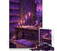 Rompecabezas Habitación de brujería a la luz de Las Velas para Adultos,1000 Piezas,Pensamiento Claro,relajación Informal,Bordes precisos,Regalo Original (38x26cm)