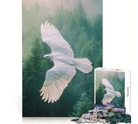 Rompecabezas Halcón Blanco en Vuelo para Adultos, 1000 Piezas, Ejercicio Mental, Ocio y Atención Plena, Cierre Seguro, (50x75cm)