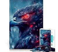 Rompecabezas Halcón de Ojos Rojos para Adolescentes, 1000 Piezas, Juguete Mental, Escapada Calma, Borde Preciso, Regalo Increíble (38x52cm)