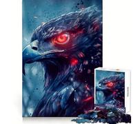 Rompecabezas Halcón de Ojos Rojos para Adultos, 1000 Piezas, Juego Inteligente, Divertido y Relajante, Ideal para armar, Regalo preciado (38x26cm)