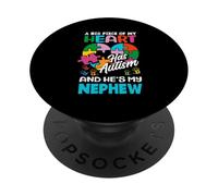 Rompecabezas Heart Nephew Support Autism Awareness PopSockets PopGrip Adhesivo
