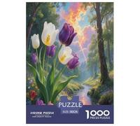 Rompecabezas Hermoso tulipán Puzzle Regalo para Niños Rompecabezas De Artee Flor Juego Familiar Puzzle De 1000 Piezas Puzzle Adultos Y Niños 38x26cm/1000pcs