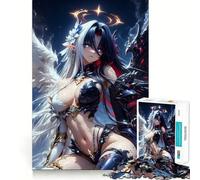 Rompecabezas híbrido de ángel y Demonio,1000 Piezas,Juego de Memoria Cerebral, Corte láser,Actividad Absorbente para Noches tranquilas (50x75cm)