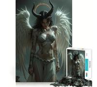 Rompecabezas híbrido de ángel y Demonio para Adolescentes,1000 Piezas,Juego para desarrollar la Mente,Cortado con láser para un Tiempo de relajación Ejercicios mentales en casa (38x26cm)