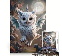 Rompecabezas híbrido de Unicornio, dragón y búho para Adolescentes, 1000 Piezas, Entrenamiento Inteligente, Escape Relajante, Corte Impecable, Sorpresa navideña (38x52cm)