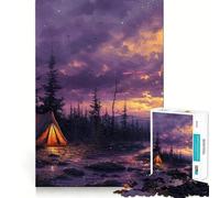 Rompecabezas Hoguera de montaña de 1000 Piezas para Adultos Juguete Inteligente para Jugar en Interiores Corte preciso Un Regalo Encantador 50x75cm