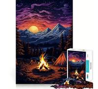 Rompecabezas Hoguera de montaña para Adolescentes, 1000 Piezas, Juguete cognitivo, pasatiempo Tranquilo, Borde Premium, 38x26cm