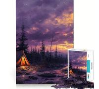 Rompecabezas Hoguera de montaña para Adultos, 1000 Piezas, Juguete Inteligente, vínculo Familiar, Corte preciso, Regalo de Temporada 38x26cm