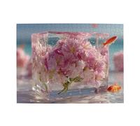 Rompecabezas horizontal de madera Beneath the Cherry Blossoms, 500 piezas, desarrolla habilidades prácticas para relajarse e interactuar entre padres e hijos