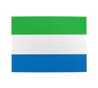 Rompecabezas horizontal de madera con bandera de Sierra Leona, 500 piezas, desarrolla habilidades prácticas para relajarse e interactuar entre padres e hijos