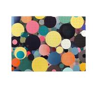 Rompecabezas horizontal de madera con pintura abstracta de círculos, 500 piezas, desarrolla habilidades prácticas para relajarse e interactuar entre padres e hijos