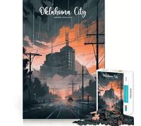 Rompecabezas Horizonte Urbano de Oklahoma, 1000 Piezas, Juguete para desarrollar la Mente, Juego Relajante, Pieza de colección de Arte de Corte preciso (38x52cm)
