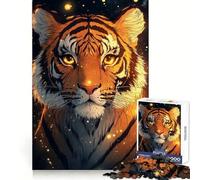 Rompecabezas Iluminado Tiger in The Night para Adolescentes, 1000 Piezas Refuerza la Memoria Sencillo, Divertido, de Calidad, con Bordes Brillantes Regalo Memorable 38x26cm
