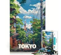 Rompecabezas ilustrado del Horizonte de Tokio para Adultos, 1000 Piezas, Think Smart Toy, vínculo Familiar, Corte preciso, Regalo de Temporada 38x52cm