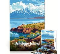 Rompecabezas ilustrado del Parque Estatal Antelope Island para Adultos, 1000 Piezas, Mente aguda, Ocio Consciente, Ajuste Firme, Feliz Navidad (38x52cm)